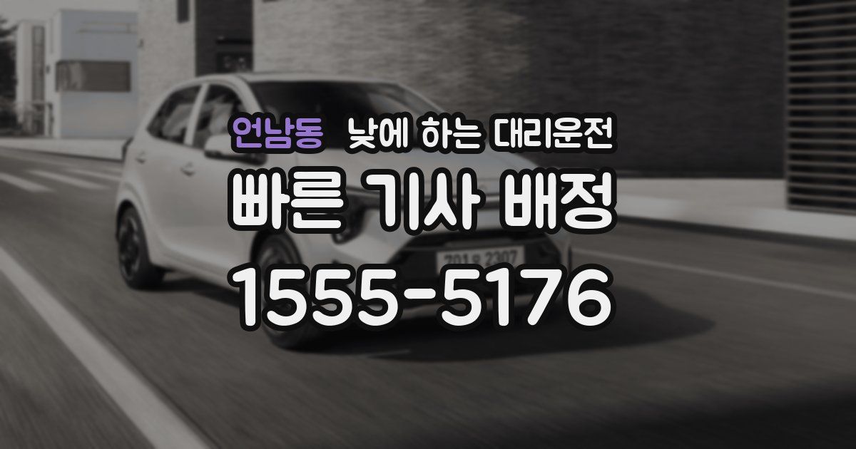 언남동 낮에 하는 대리운전