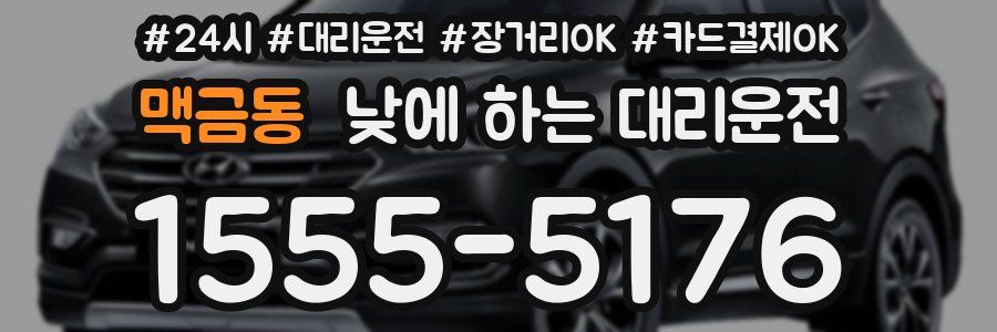 맥금동 낮에 하는 대리운전