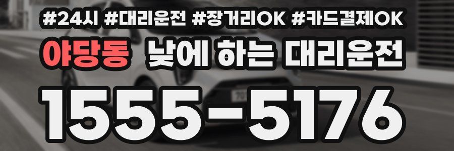 야당동 낮에 하는 대리운전