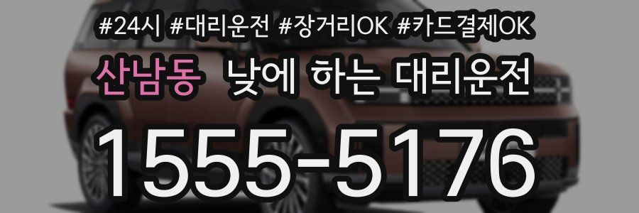 산남동 낮에 하는 대리운전