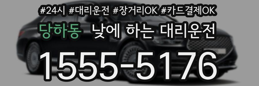 당하동 낮에 하는 대리운전