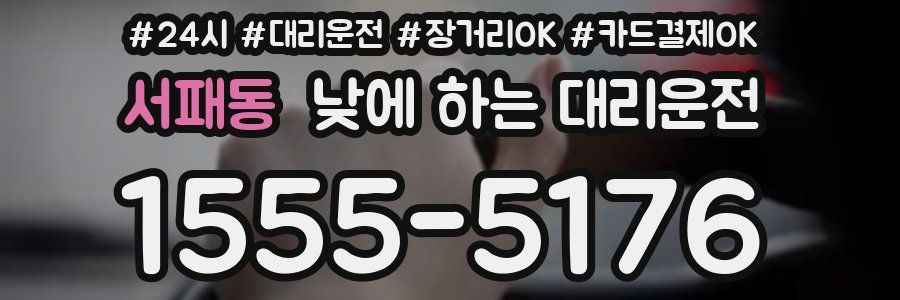 서패동 낮에 하는 대리운전