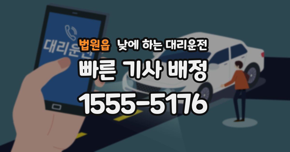 법원읍 낮에 하는 대리운전