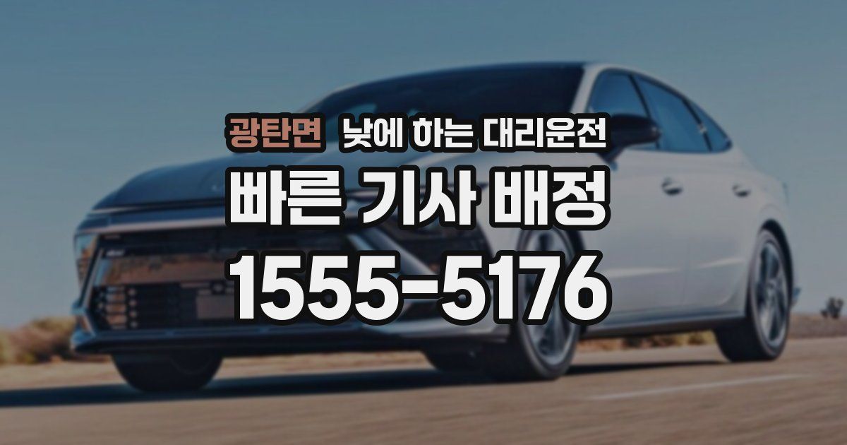 광탄면 낮에 하는 대리운전