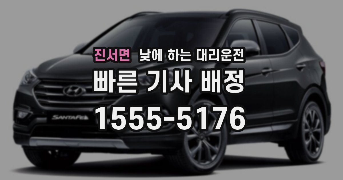 진서면 낮에 하는 대리운전