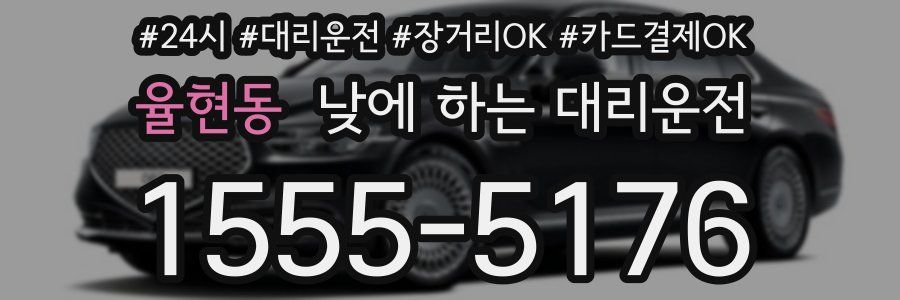율현동 낮에 하는 대리운전