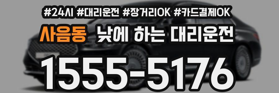 사음동 낮에 하는 대리운전