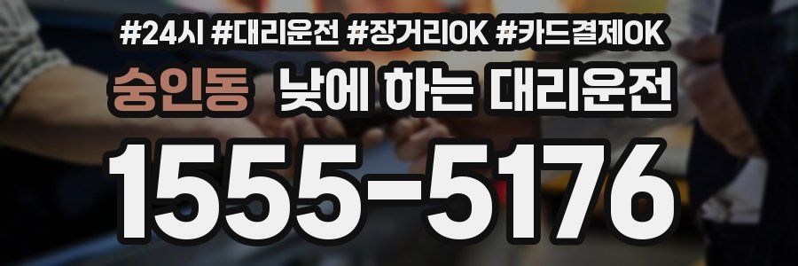 숭인동 낮에 하는 대리운전