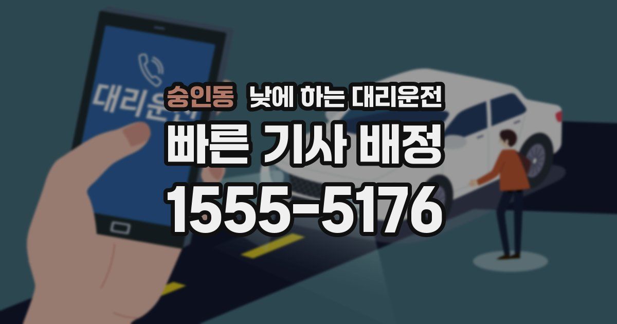 숭인동 낮에 하는 대리운전