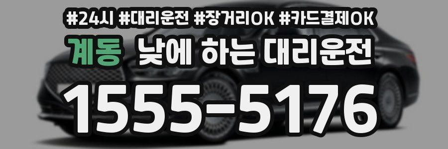 계동 낮에 하는 대리운전