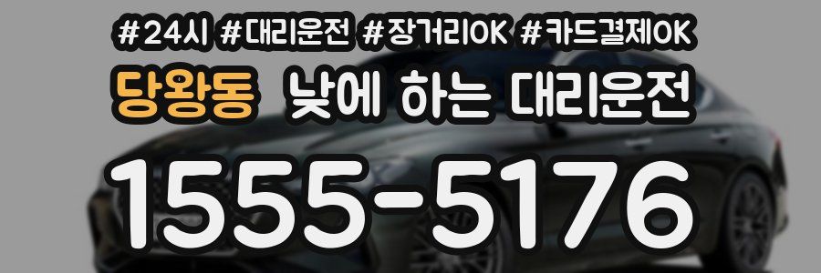 당왕동 낮에 하는 대리운전