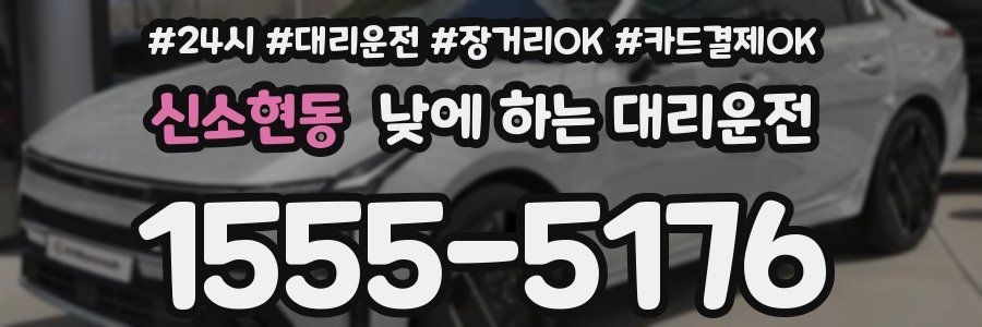 신소현동 낮에 하는 대리운전