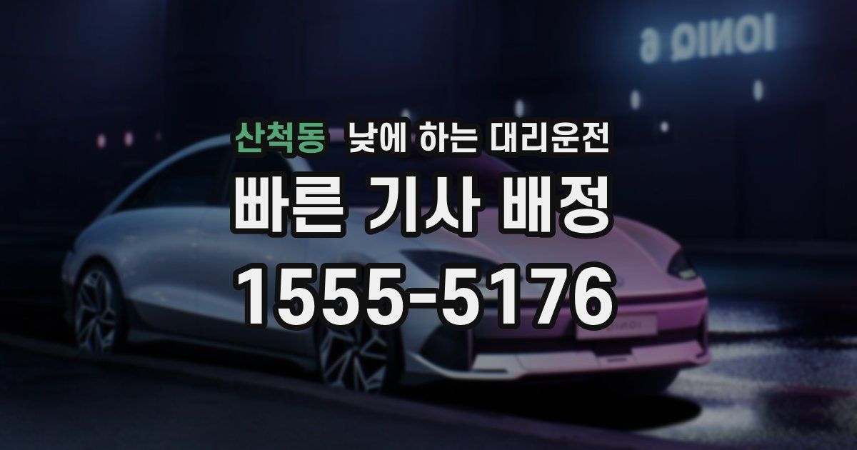 산척동 낮에 하는 대리운전