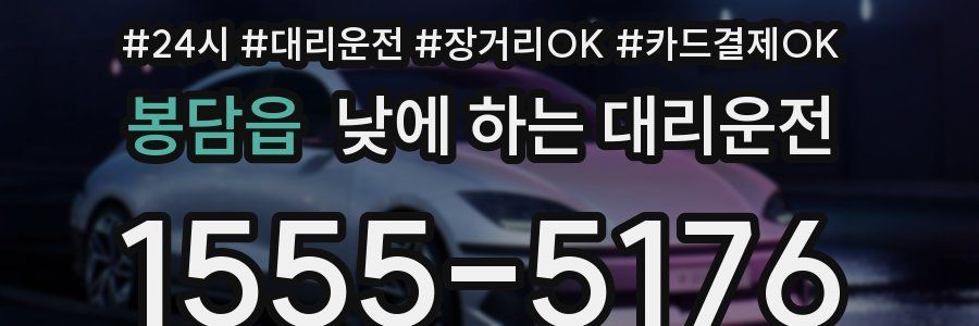 봉담읍 낮에 하는 대리운전