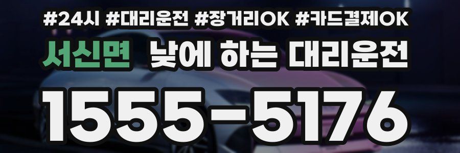 서신면 낮에 하는 대리운전