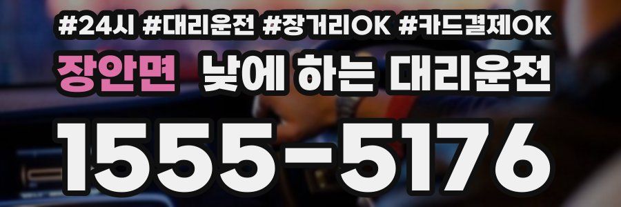 장안면 낮에 하는 대리운전