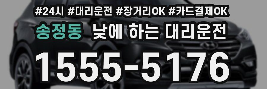송정동 낮에 하는 대리운전