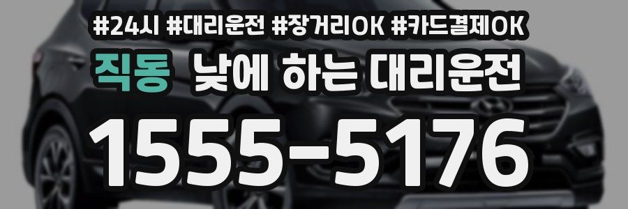 직동 낮에 하는 대리운전