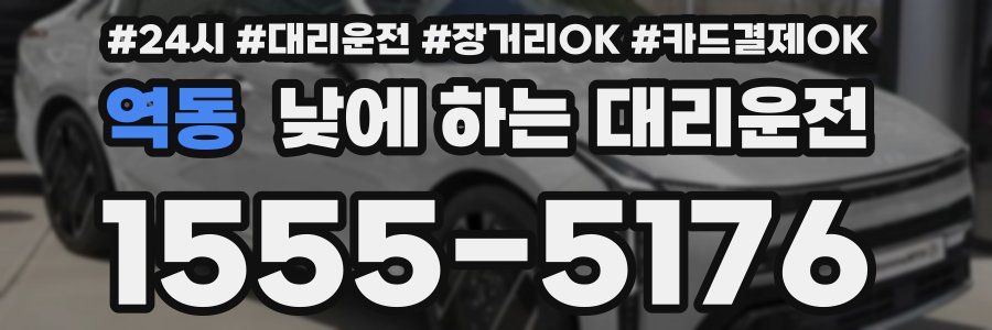 역동 낮에 하는 대리운전