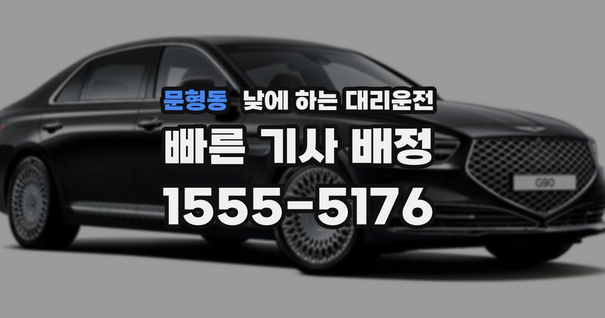 문형동 낮에 하는 대리운전