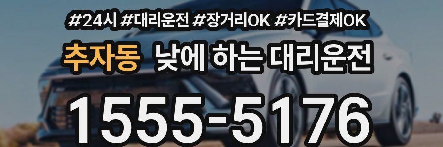 추자동 낮에 하는 대리운전