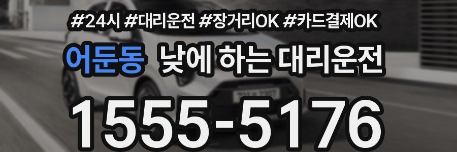 어둔동 낮에 하는 대리운전