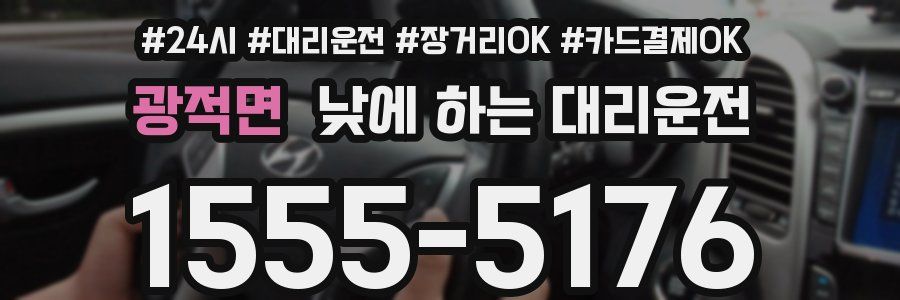광적면 낮에 하는 대리운전