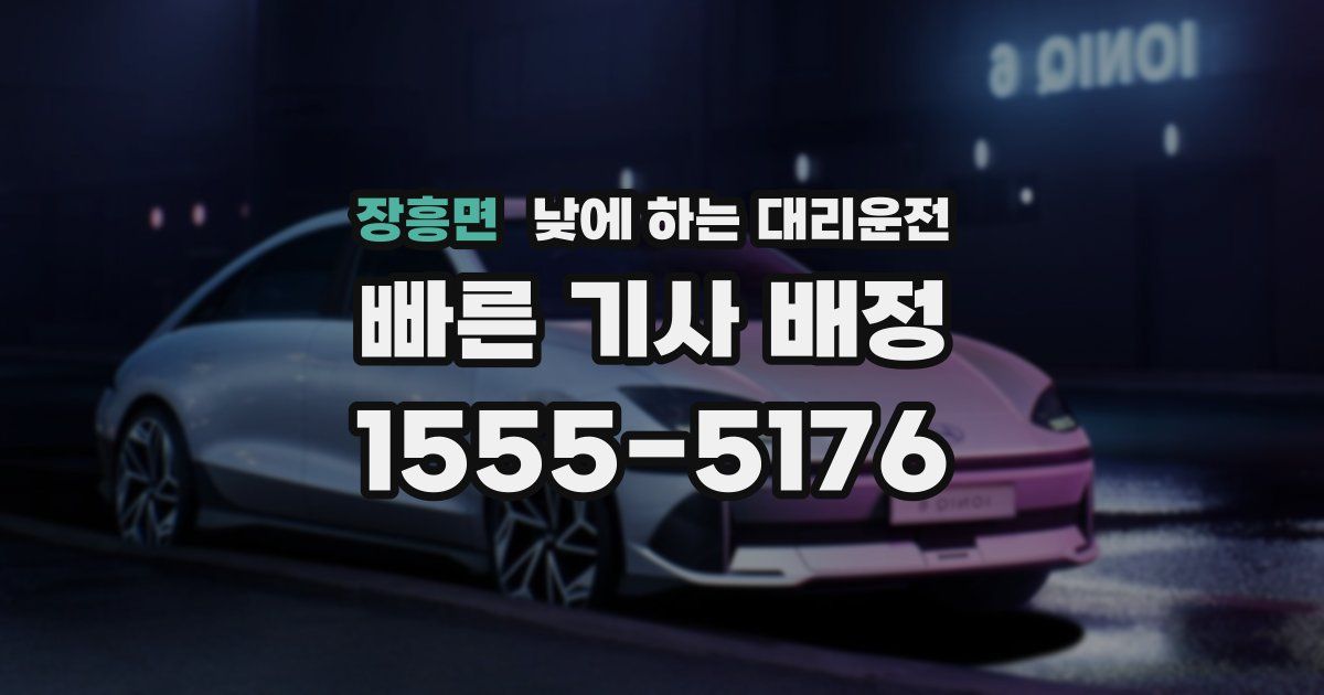 장흥면 낮에 하는 대리운전