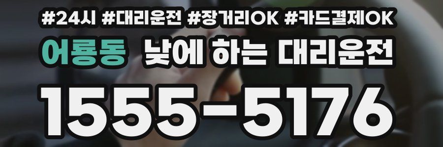 어룡동 낮에 하는 대리운전