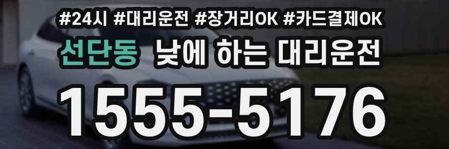 선단동 낮에 하는 대리운전