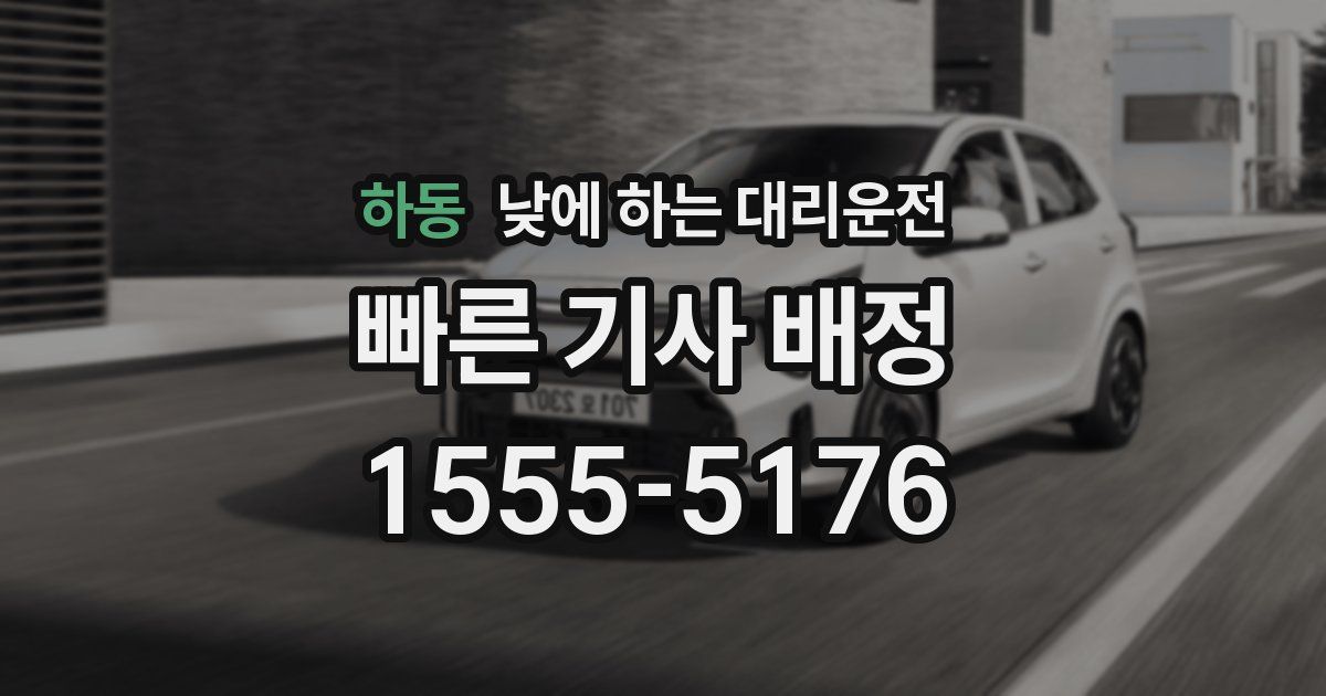 하동 낮에 하는 대리운전