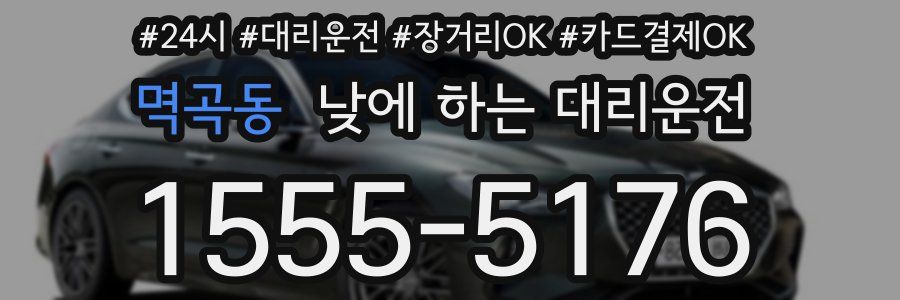 멱곡동 낮에 하는 대리운전