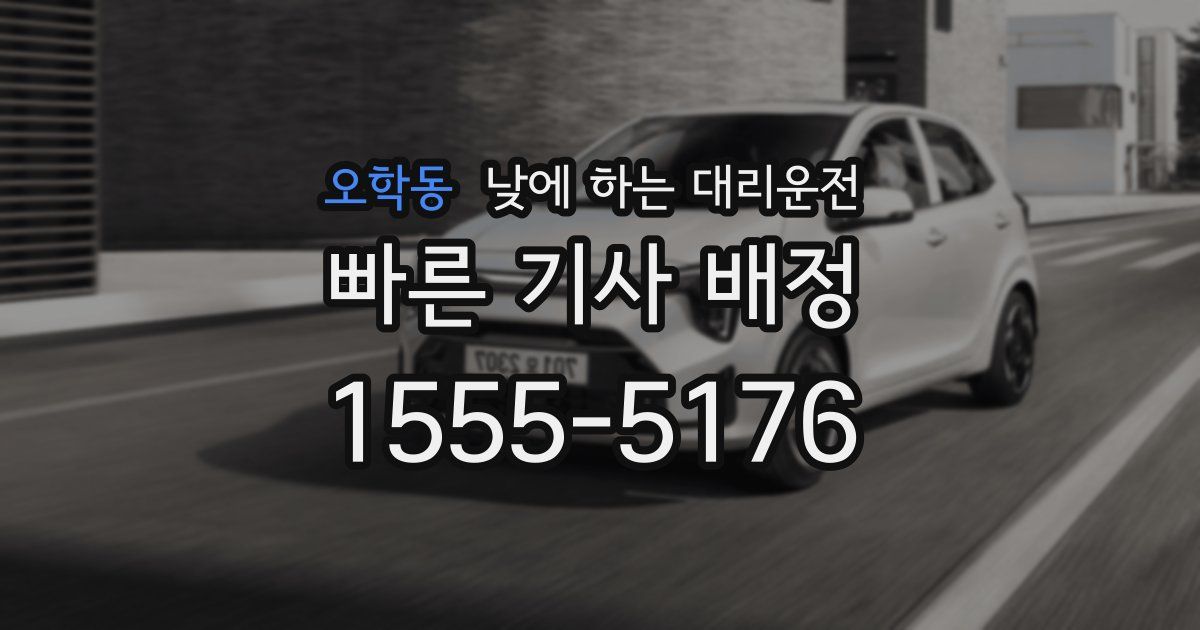 오학동 낮에 하는 대리운전