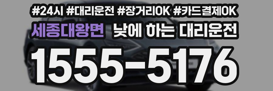 세종대왕면 낮에 하는 대리운전