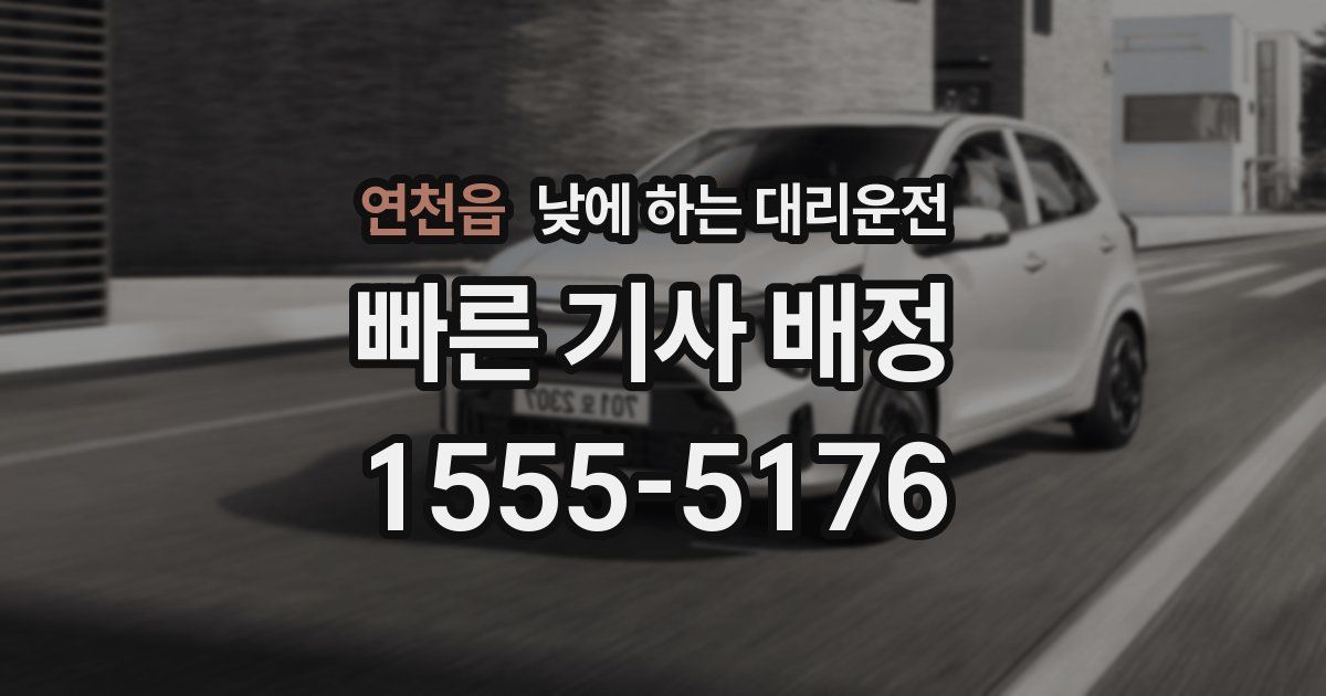 연천읍 낮에 하는 대리운전