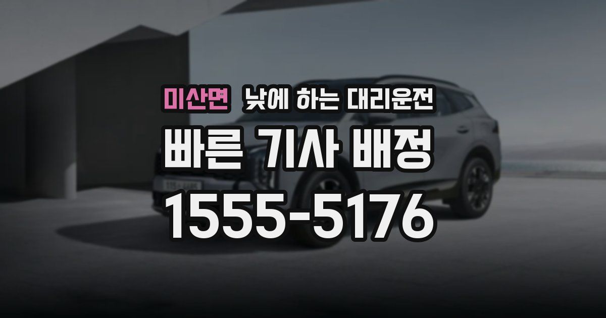 미산면 낮에 하는 대리운전