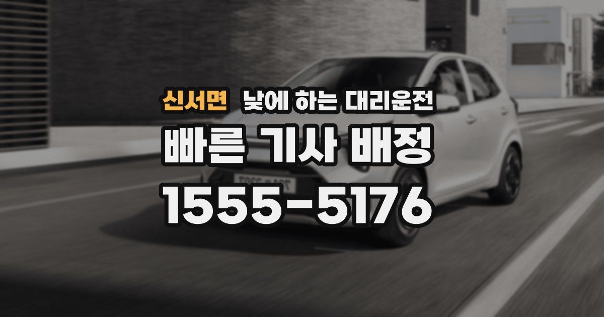 신서면 낮에 하는 대리운전