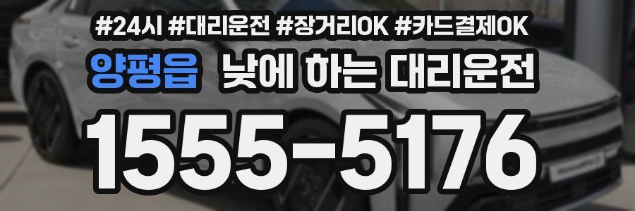 양평읍 낮에 하는 대리운전