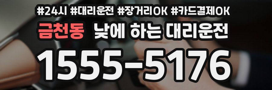 금천동 낮에 하는 대리운전