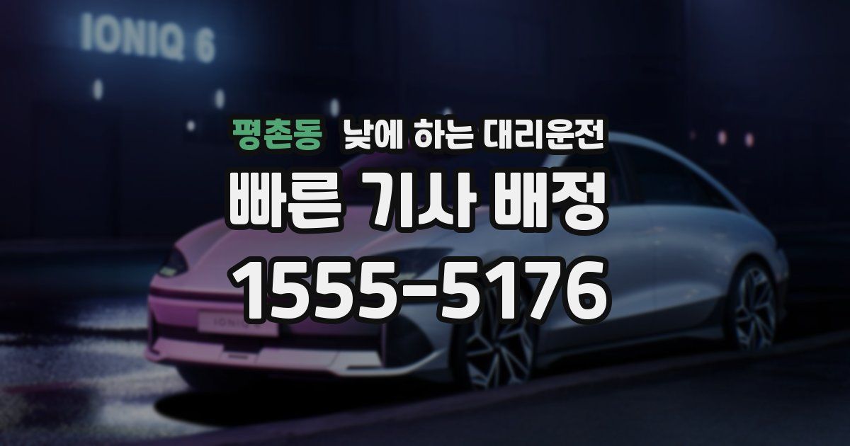 평촌동 낮에 하는 대리운전