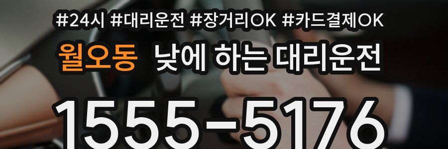 월오동 낮에 하는 대리운전