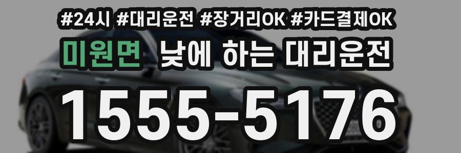 미원면 낮에 하는 대리운전