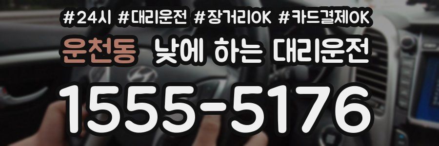 운천동 낮에 하는 대리운전