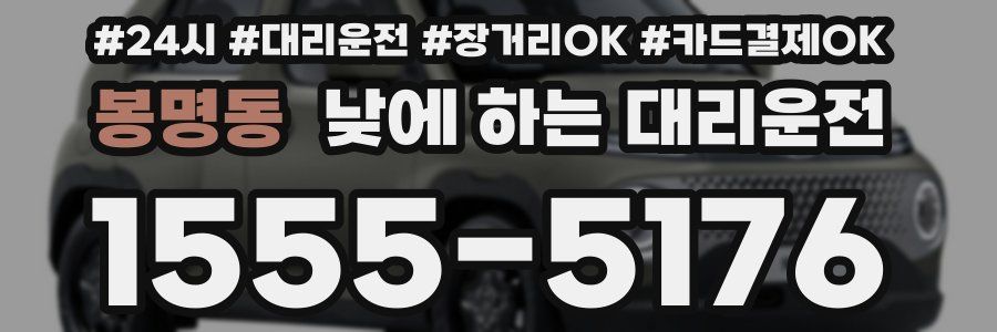 봉명동 낮에 하는 대리운전