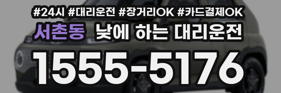 서촌동 낮에 하는 대리운전