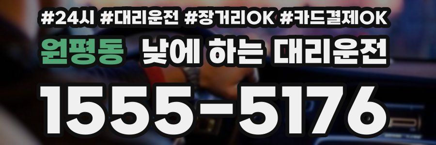 원평동 낮에 하는 대리운전