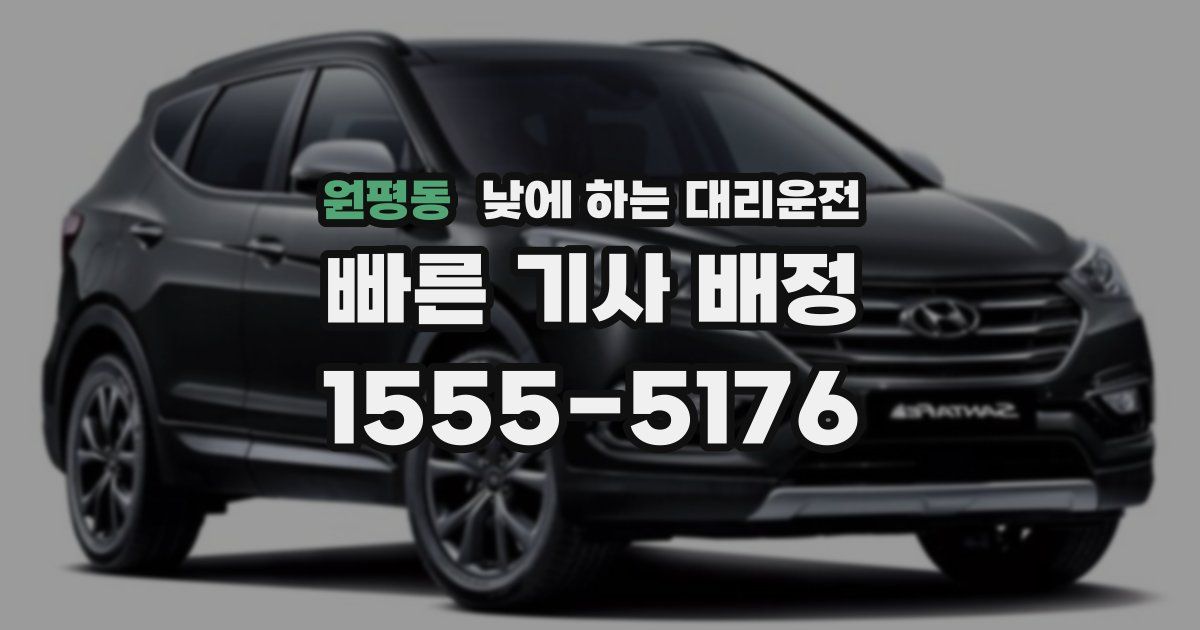 원평동 낮에 하는 대리운전