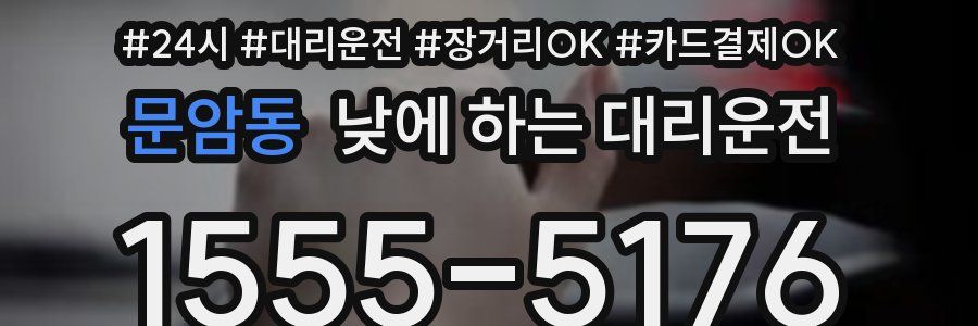 문암동 낮에 하는 대리운전