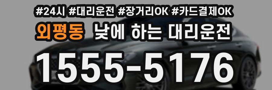 외평동 낮에 하는 대리운전