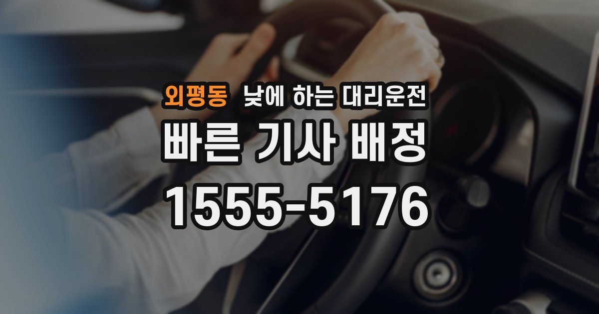 외평동 낮에 하는 대리운전